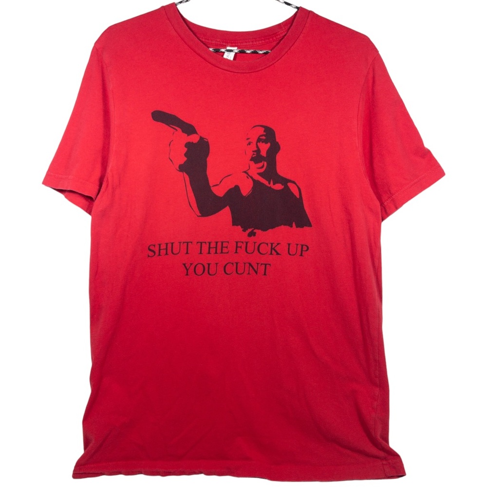 Tom Hardy Charles Bronson Funny Quote Red Tshirt Mens Size Large